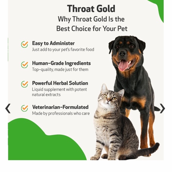 *SOLD* Pet Wellbeing Throat Gold NEW 2oz - Picture 2 of 7